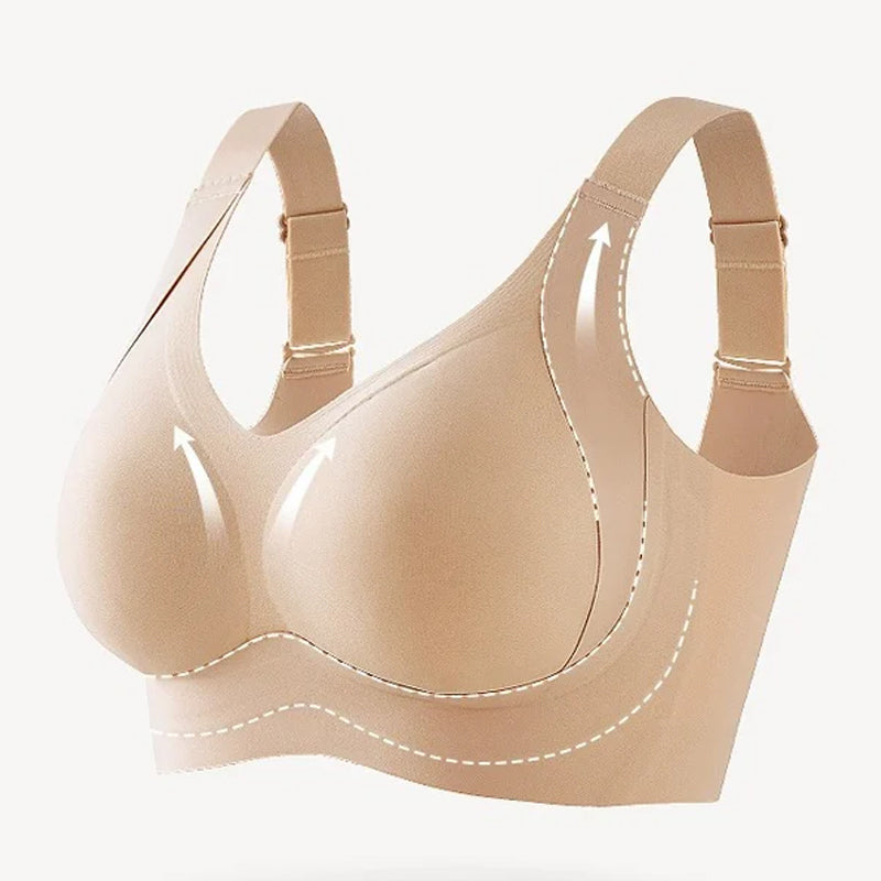 Comfort bra with side coverage and anti-sagging