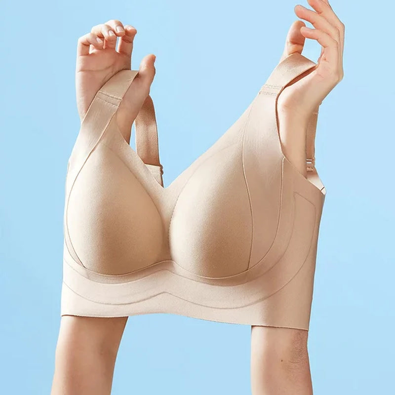 Comfort bra with side coverage and anti-sagging