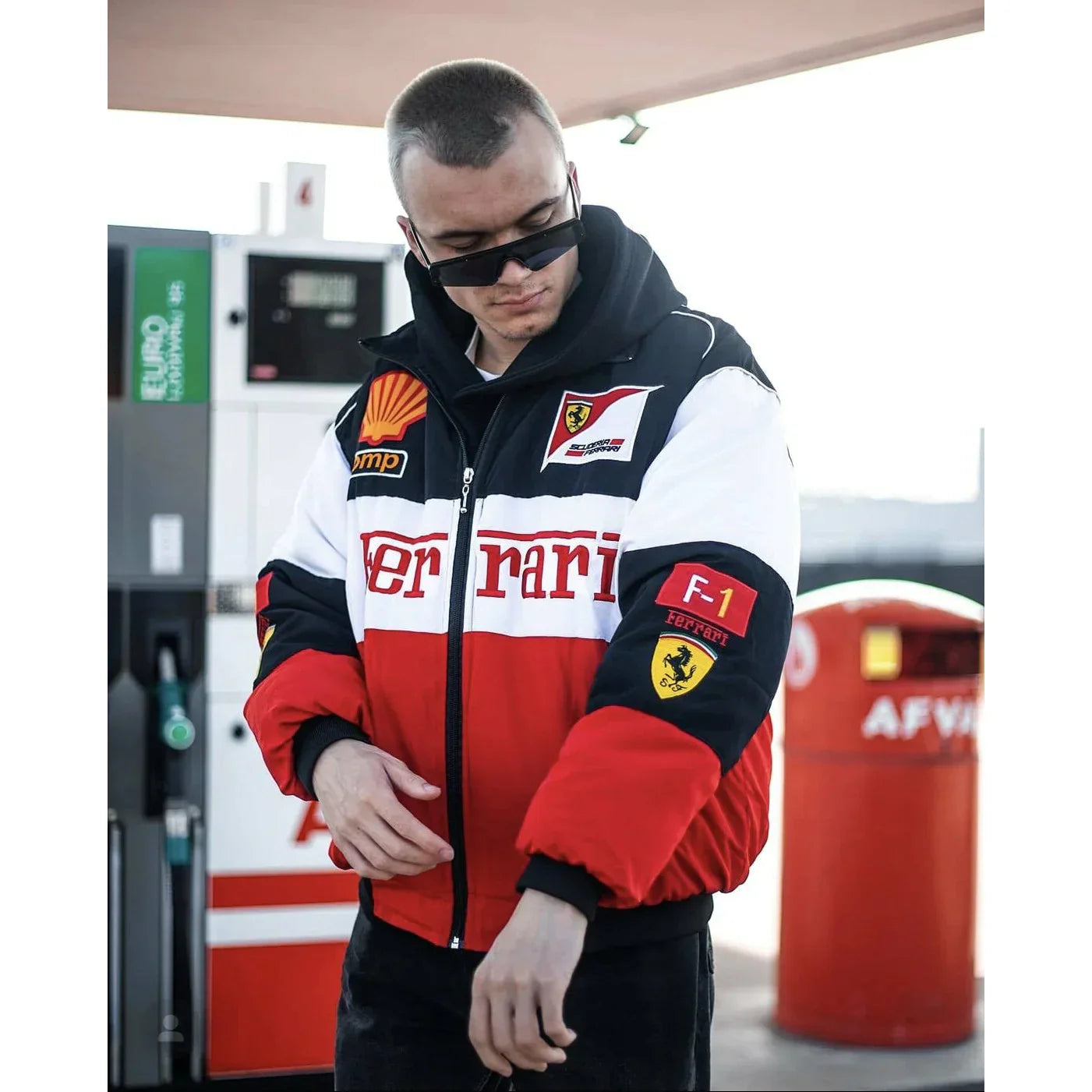 Vintage White Ferrari Jacket