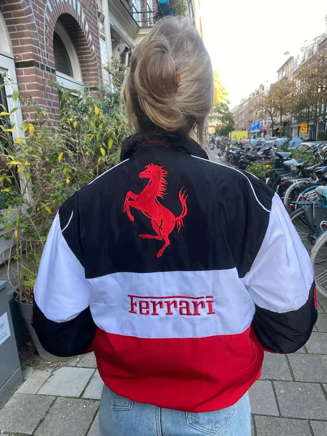 Vintage White Ferrari Jacket